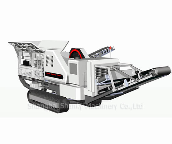 Crawler jaw crushing station