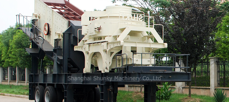 Mobile sand making plant