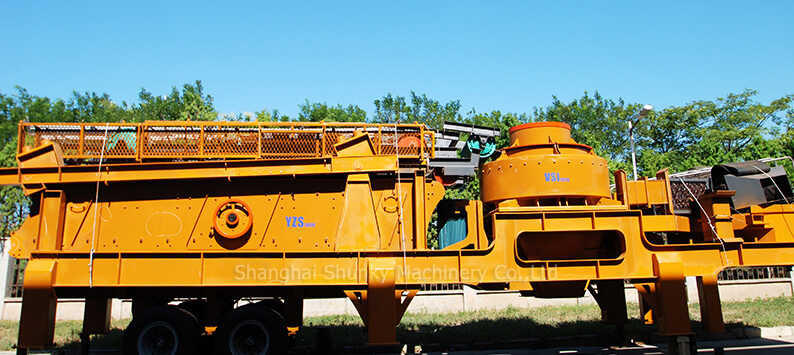 Mobile sand making plant