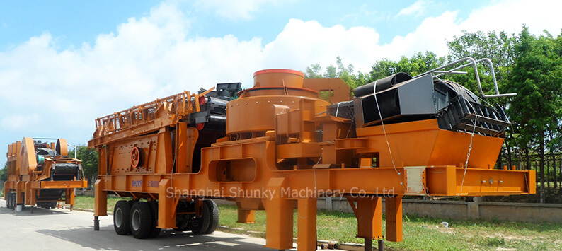 Mobile sand making plant